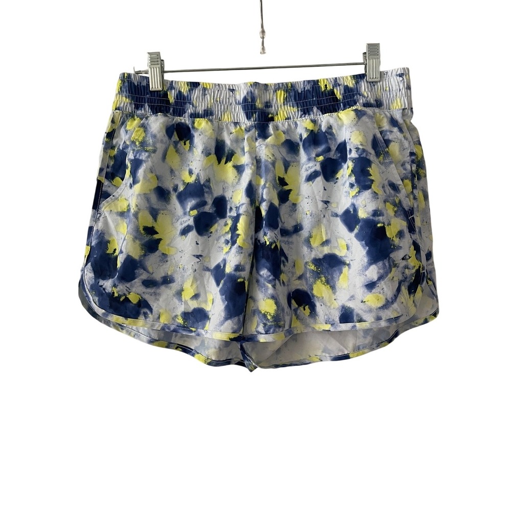 Athletic Works Blue Yellow Women's Athletic Shorts M